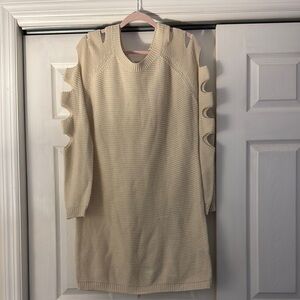 Elegant Cream Midi Dress